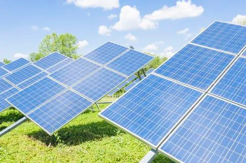 Green energy.Solar panel. Foto stock
