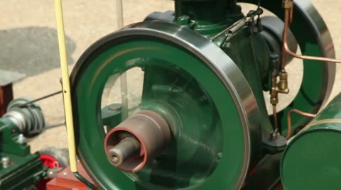 Green engine 01 Stock Footage 3175126