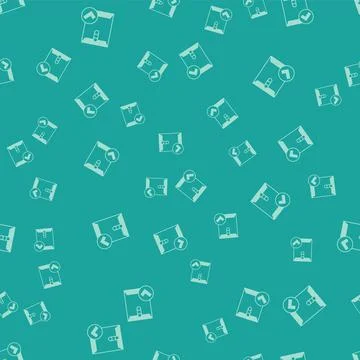 Green Envelope and check mark icon isolated seamless pattern on green background イラスト素材