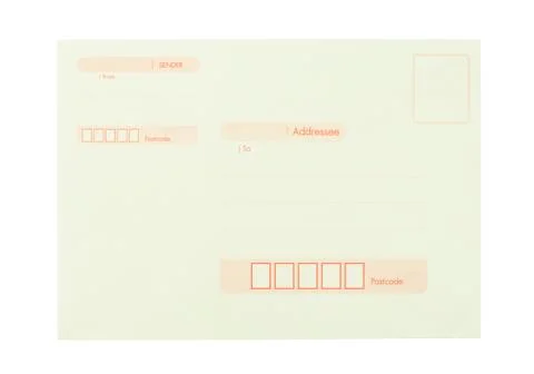 Green envelope isolated on white Stock Photos