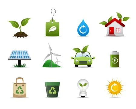 Green Environment Icon Illustrazione stock