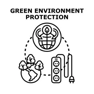 Green environment protection saving energy concept Stock-Illustration