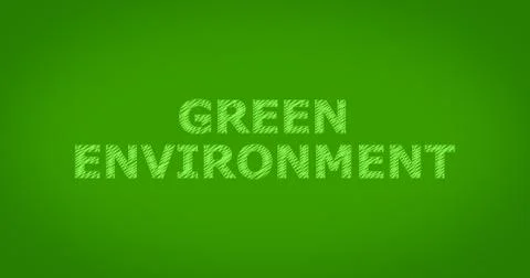 GREEN ENVIRONMENT scribble text Illustrazione stock