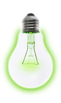 "green" environmental friendly incandescent light bulb Stock Illustration