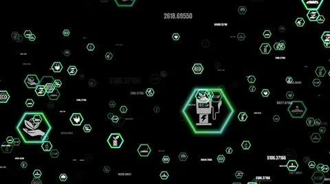 Green environmental friendly technology visualiser abstract Illustration