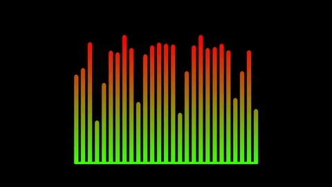 Green equalizer on black background Stock-Footage 97297653