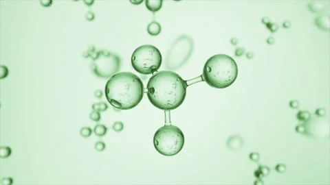 Green essence penetrates deep dermal cells, stimulates regeneration Vídeos de archivo 345199423
