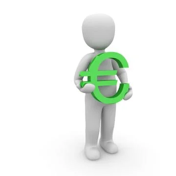 Green euro Stock Illustration