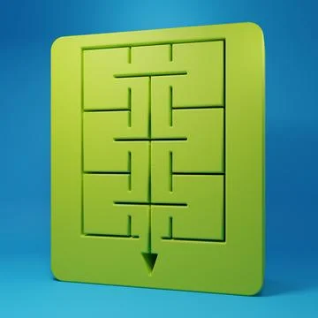Green Evacuation plan icon isolated on blue background. Fire escape plan. M.. Ilustración de archivo