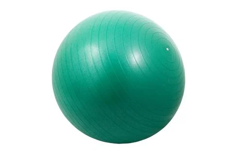 Green exercise ball Stock Photos