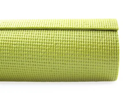 Green exercise mat Stock Photos