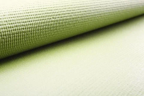 Green exercise mat Stock Photos