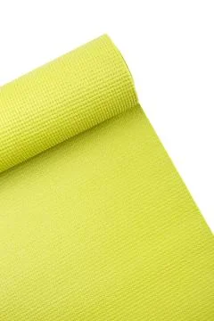 Green exercise mat Stock Photos