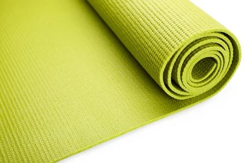 Green exercise mat Stock Photos