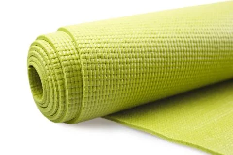 Green exercise mat Stock Photos