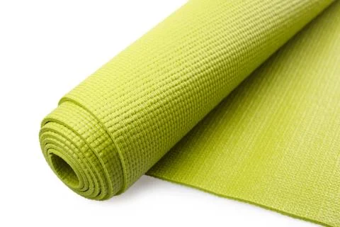 Green exercise mat Stock Photos