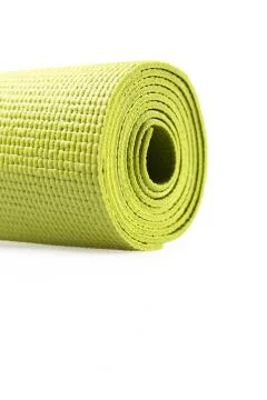 Green exercise mat Stock Photos