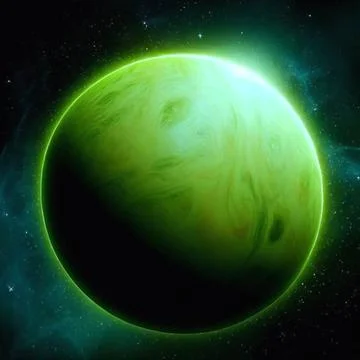 Green Exoplanet Stock Illustration