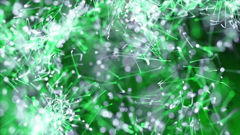 Green exploding particles abstract wavy pattern background Stock Footage 225789889