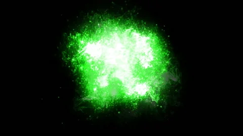 Green explosion shine fire particle loop animation Stock Footage 147963109