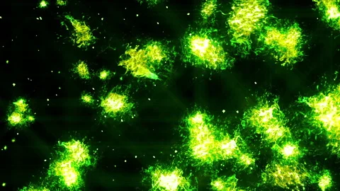 Green explosion shine fire particle loop animation 库存影片 147963241