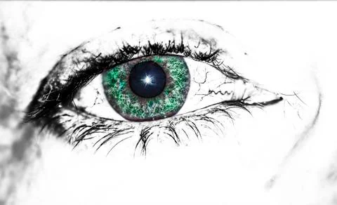 Green Eye Abstract Stock Photos