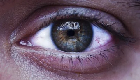 Green eye of man Stock Photos
