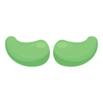 Green eye patch icon cartoon vector. Skin care Illustrazione stock