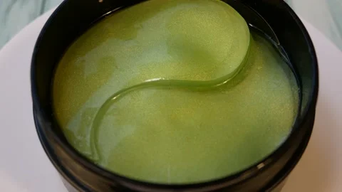 Green eye patches Video stock 162953101