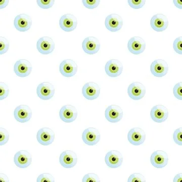 Green eyeballs seamless pattern creating spooky background イラスト素材