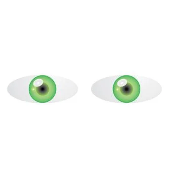 Green eyes Stock Illustration