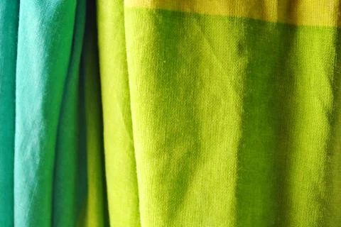 Green fabric close up texture Stock Photos