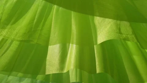Green fabric fluttering image Stock-Footage 347501692