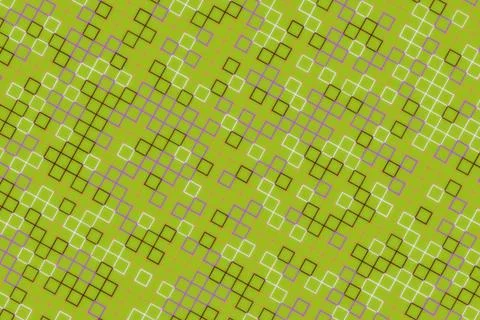 Green fabric with geometric square pattern and texture Stock Photos