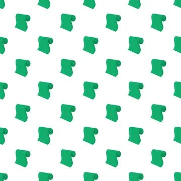 Green fabric rolls creating a seamless pattern background 库存插图