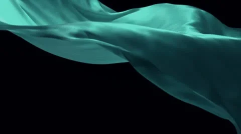 Green fabric, Slow Motion Video stock 9298145