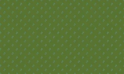 Green fabric with small blue geometric pattern Stock Illustration