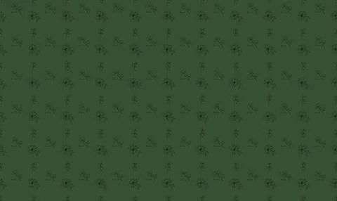 Green fabric with small floral pattern for sewing or decor Stock Illustration