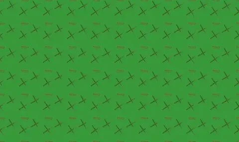 Green fabric with small red and black stitched crosses Stock Illustration