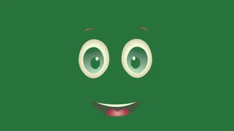 Green Face Eyes Face on Green Screen Background Vídeos de archivo 338024082