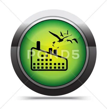Green factory Stock Illustration