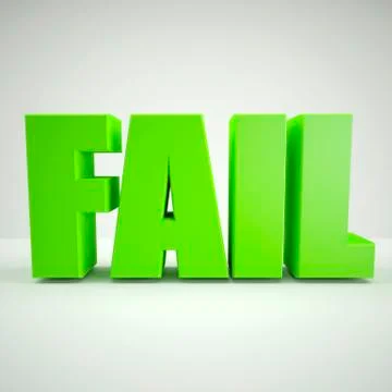 Green fail sign Illustrazione stock