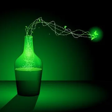 Green fairy Stock Illustration