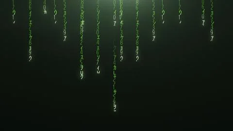 Green falling red matrix code Stockillustratie