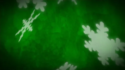 Green Falling Snowflakes-1080  background Stock Footage 50642187