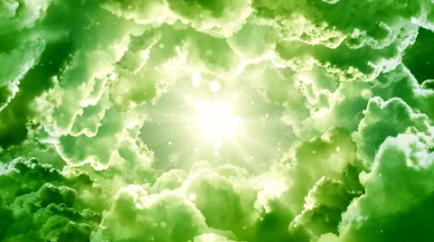 Green Fantasy Clouds Stock Footage 54938275
