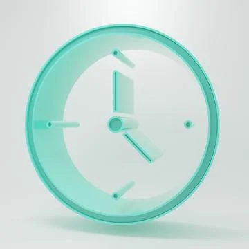 Green Fast time delivery icon isolated on grey background. Timely service, .. 스톡 일러스트