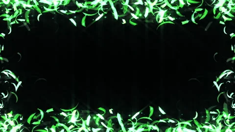 Green feather particle glow loop animation Video stock 146577815