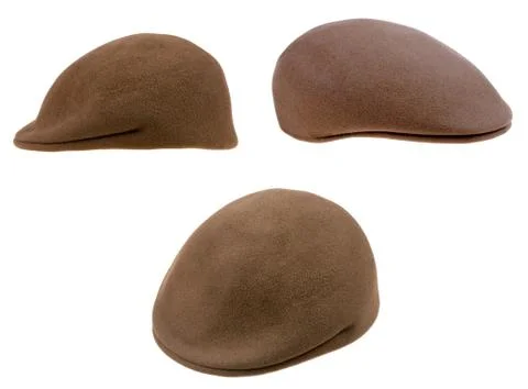 Green felt mans cap Foto stock