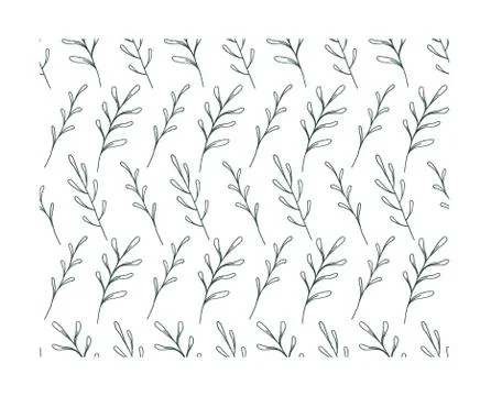 Green fern seamless pattern Stock Illustration